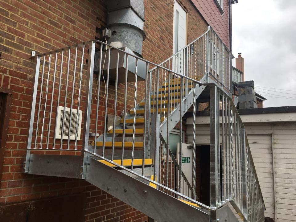 Metal stairwell